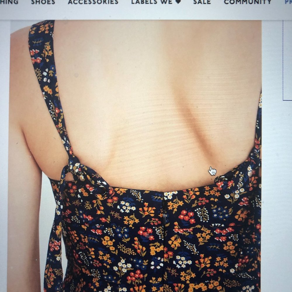 Tie-Strap Midi Dress in Garden Party (CURRENTLY SOLD OUT ON MADEWELL!